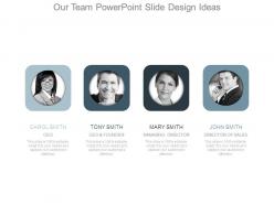 Our team powerpoint slide design ideas