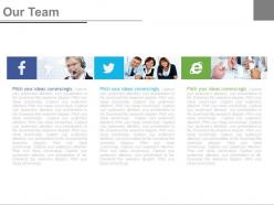 Our team slide for social media communication powerpoint slides