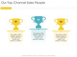 Our top channel sales people company strategies promotion tactics ppt powerpoint presentation brochure