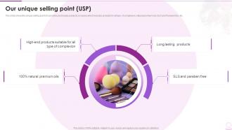 Our Unique Selling Point Usp Cosmetic And Beauty Products Company Profile