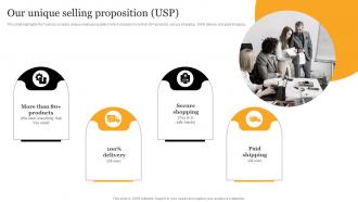 Our Unique Selling Proposition Usp Network Marketing Company Profile CP SS V
