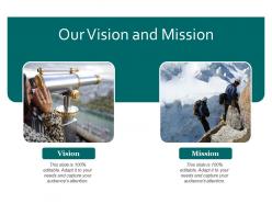 Our vision and mission ppt powerpoint presentation infographics professional