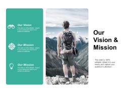 Our vision and mission ppt styles infographic template