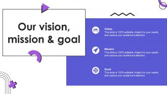 Our Vision Mission And Goal Event Communication Ppt Powerpoint Presentation Styles Graphics Example