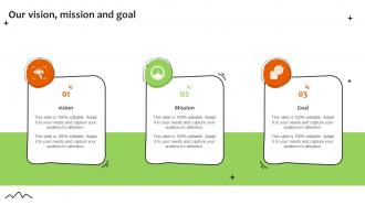 Our Vision Mission And Goal Promoting New Food Product Using Online And Offline Marketing