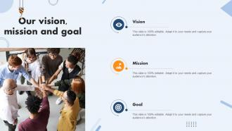 Our Vision Mission And Goal Safety Operations And Procedures In The Workplace Ppt Pictures Graphic