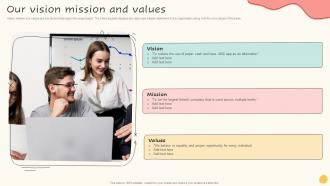 Our Vision Mission And Values Guide To Increase Organic Growth By Optimizing Business Process