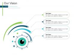 Our vision presenting oneself for a meeting ppt mockup