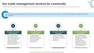 Our Waste Management Services For Community Litter Collection Services Proposal