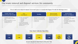 Our Waste Removal And Disposal Services For Community Waste Management Service Proposal