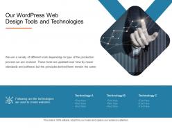 Our wordpress web design tools and technologies ppt powerpoint slides rules
