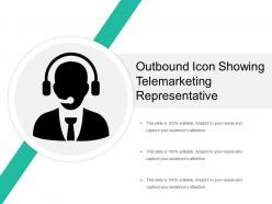 Outbound icon showing telemarketing representative