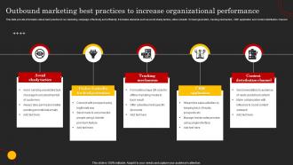 Outbound Marketing Best Practices To Increase Organizational Performance