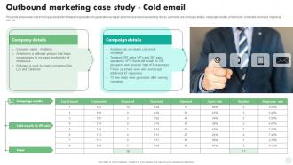 Outbound Marketing Case Study Cold Email Digital And Traditional Marketing Strategies MKT SS V