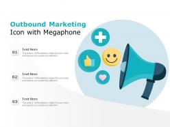 Outbound marketing icon with megaphone