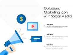 Outbound marketing icon with social media
