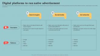 Outbound Marketing Plan To Increase Company Digital Platforms To Run Native Advertisement MKT SS V