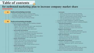 Outbound Marketing Plan To Increase Company Market Share MKT CD V Aesthatic Impressive