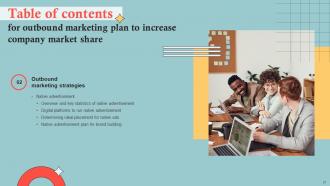 Outbound Marketing Plan To Increase Company Market Share MKT CD V Visual Interactive