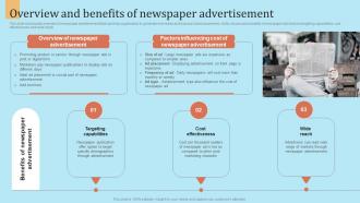 Outbound Marketing Strategy For Lead Generation Overview And Benefits Of Newspaper Advertisement