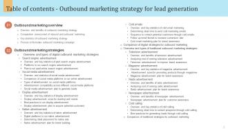 Outbound Marketing Strategy For Lead Generation Powerpoint Presentation Slides MKT CD Designed Content Ready