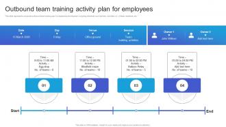 Outbound Team Training Activity Plan For Employees