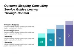 Outcome mapping consulting service guides learner through content