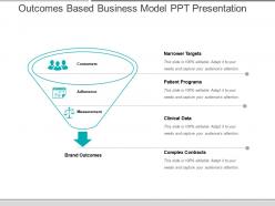 Outcomes based business model ppt presentation