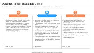 Outcomes Of Post Installation Cobots Perfect Synergy Between Humans And Robots