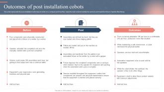 Outcomes Of Post Installation Cobots Ppt Powerpoint Presentation Templates Ppt Slides Pictures