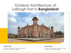Outdoor architecture of lalbagh fort in bangladesh