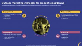 Outdoor Marketing Strategies For Product Repositioning Marketing Strategy For Product