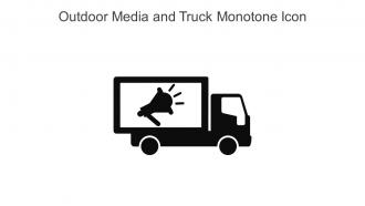 Outdoor Media And Truck Monotone Icon In Powerpoint Pptx Png And Editable Eps Format