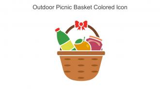 Outdoor Picnic Basket Colored Icon In Powerpoint Pptx Png And Editable Eps Format