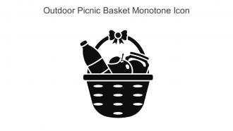 Outdoor Picnic Basket Monotone Icon In Powerpoint Pptx Png And Editable Eps Format