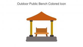 Outdoor Public Bench Colored Icon In Powerpoint Pptx Png And Editable Eps Format