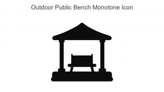 Outdoor Public Bench Monotone Icon In Powerpoint Pptx Png And Editable Eps Format