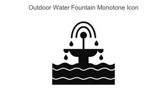 Outdoor Water Fountain Monotone Icon In Powerpoint Pptx Png And Editable Eps Format