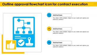 Outline Approval Flowchart Icon For Contract Execution