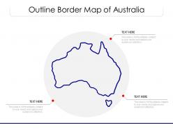 Outline border map of australia