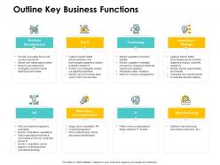 Outline key business functions strategy ppt powerpoint presentation ideas inspiration