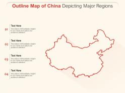 Outline map of china depicting major regions