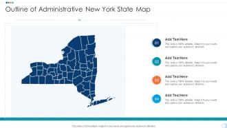 Outline of Administrative New York State Map