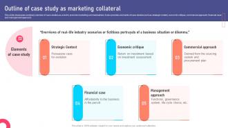 Outline Of Case Study As Marketing Collateral Types For Product MKT SS V