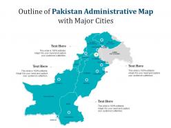 Outline Of Pakistan Administrative Map With Major Cities