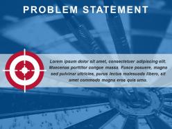 Outlining problem statement with target and dart board
