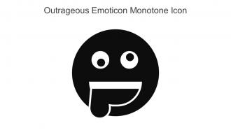 Outrageous Emoticon Monotone Icon In Powerpoint Pptx Png And Editable Eps Format