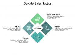 Outside sales tactics ppt powerpoint presentation professional display cpb
