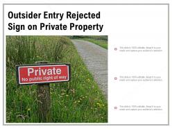 Outsider entry rejected sign on private property
