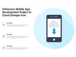 Outsource mobile app development project to cloud storage icon